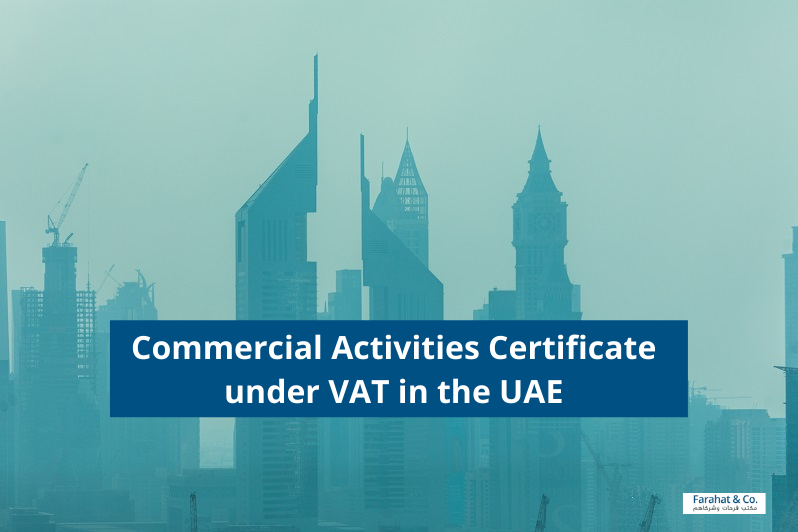 Commercial Activities Certificate under VAT in the UAE