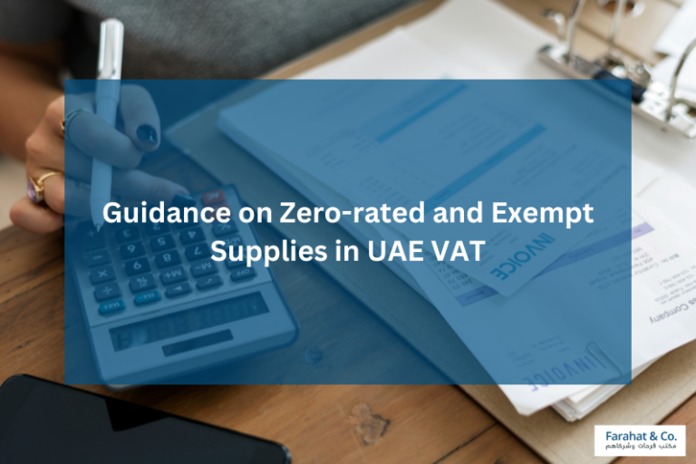 VAT Exemption UAE and Zero-rated and Exempt Supplies