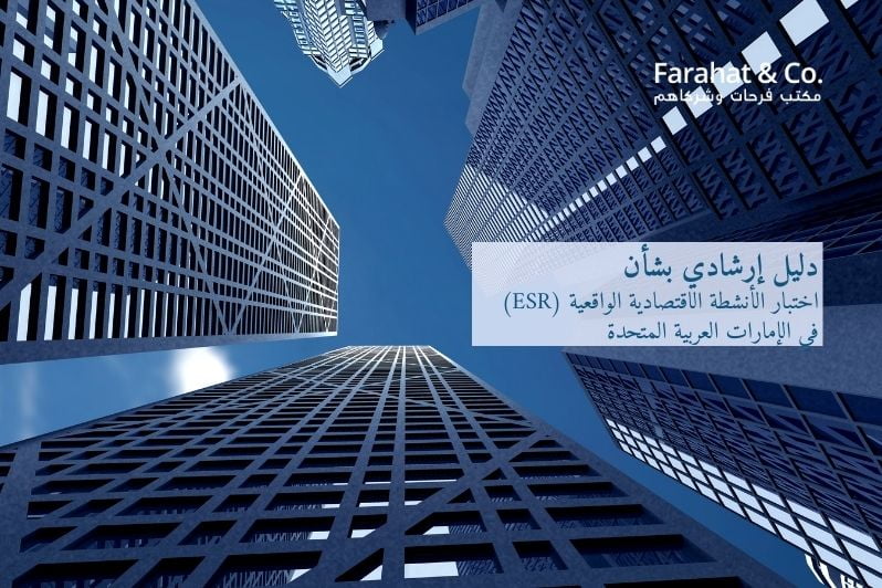 دليل إرشادي بشأن اختبار الأنشطة الاقتصادية الواقعية (ESR) في الإمارات العربية المتحدة
